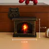 Superventas transfronterizo Lámpara de mini chimenea LED luz de noche para casa de muñecas Lámpara de llama DIY hecha a mano Adorno decorativo creativo
