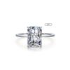 Anillo de plata S925 Super Flash rectangular de diamante artificial para mujer, europeo y americano, transfronterizo, comercio exterior, estilo frío de Ins, anillo cerrado de网红