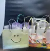 Bolso de Plástico Personalizado PP Transparente Escarchado Bolsa de Regalo Bolsa de Regalo para Bebida Láctea Bolsa Publicitaria Personalizada