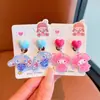 Pinzas para Orejas de Dibujos Animados para Niñas 2025 Nuevos Lindos y Dulces Pendientes sin Perforación Joyería para Niñas Súper Lindos