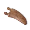 Peine Masajeador de Cinco Dientes de Sándalo Natural Madera Maciza Sin Pintar Portátil Rascado Masaje Artesanía Peinado de Cabeza Peine para el Hogar