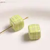 Estilo Ins Japonés Cuadrado Acrílico Impreso Cuadros Perforados Cuentas DIY Cadena de Teléfono Móvil Llavero Colgante Accesorios
