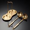 Suporte de Aço Inoxidável Dourado para Colher Escorredora para Restaurante Suporte de Parede para Colher de Sopa para Panela Quente Suporte para Concha de Sopa para terno