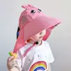 Nuevo Sombrero de Sol de Verano para Niños, Playa, Protección UV, Secado Rápido, Transpirable, Ala Ancha, Exterior, Protección Extendida para el Cuello, Parasol