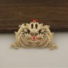 Guirlandas de cobre fundido douradas antigas todos os galhos pingente de flor pingente material para grampo de cabelo 61*35mm