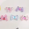 Nuezas Piezas de Accesorios DIY de Lazo a Cuadros Estilo Coreano Pegamento Cremoso Pinzas para el Cabello Piezas de Accesorios para el Cabello Parches de Accesorios con Pegamento Ab