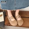 Sapatos Birkenstock com sola grossa para aumentar a altura para mulheres, novo modelo outono 2026, mocassins Mary Jane super estilosos e modernos