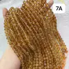 Cristal de torre amarelo natural contas redondas cristal amarelo contas soltas pulseira acessórios de joalheria diy amarelo Cristal Asai contas soltas atacado