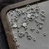 Transfronterizo 12 Rejillas Mixto Planeta Remache Joyería para Uñas Estilo Chica Popular Punk Anillo Metálico Estrella Diamante Venta al por Mayor