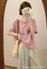Top de Mujer de Manga Corta Suave Estilo Coreano, Modelo Básico Versátil y Adelgazante, Suministro Directo desde la Fuente, en Stock