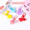 Mini llavero con colgante de campana de amor de color, pequeño, exquisito y sencillo, con hebilla para puerta, accesorios para bolsos, adornos colgantes.