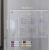 Tablero de Dibujo Magnético Acrílico Transparente 3D Tridimensional para Notas de Refrigerador Mensajes Manuscritos Plan Mensual y Semanal Borrable