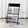 Revistero, Estante para Almacenamiento de Periódicos y Revistas, Estante para Catálogos de Libros, Exhibidor Móvil de Folletos, Estante para Almacenamiento de Información