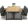 Mesa de escritório mesa longa mesa de conferência e combinação de cadeiras bancada de treinamento mesa de computador simples mesa de escritório moderna espessada alargada