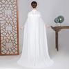 Ropa de Actuación Coral 2025 Nuevo Estilo Chino Falda Cheongsam Pasarela Etiqueta Ropa de Actuación Vestido de Noche Blanco para Mujer