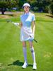 Ttygj Camiseta Deportiva Casual de Verano para Mujer, Manga Corta, Ajustada, Elástica, Transpirable, Ropa de Golf