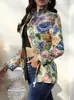 Nuevo traje de manga larga ajustado con estampado europeo y americano transfronterizo