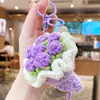 Cosas buenas personalizadas suceden llavero tejido de celebridad de internet colgante de bolsa de hilo tejido llavero exquisito para mochila escolar de mujer