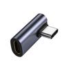 Adaptador USB-TypeC 3.2 Gen2, convertidor U macho a hembra, transmisión de alta velocidad de 10 Gbps, codo en L de 90 grados.
