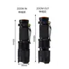 Lanterna SK68 de foco telescópico para exterior, mini, luz vermelha, branca, verde, azul, lanterna com zoom telescópico, lanterna com agente fluorescente