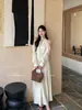 Vestido Ls Elegante e Intelectual Torcido Ombro a Ombro para Mulheres Guangzhou Shisanxing 2026 Nova Coleção Primavera Verão Feminina 22717 #