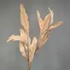 Cor Caramelo Marrom Folhas de Plantas Verdes Decoração de Fundo para Salão de Casamento Folha de Louro Grande Folha Amy Flor de Fruta Artificial Rosa