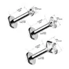 Clavos Europeos y Americanos para Hueso de la Oreja, Clavos para Nariz, Joyería para Piercings Corporales F136 Aleación de Titanio Cuatro Garras Redondo Zirconio Clavos para Labio con Rosca Interna
