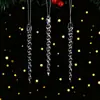 Pingentes de Gelo de Cristal Transparente de Natal Decoração de Árvore de Natal Acessórios de Palito de Gelo Festa Tema Gelo e Neve Fornecimento Direto