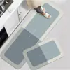 Conjunto de Duas Capachos de Cozinha Modernos Minimalistas Mais Vendidos, Capachos Antiderrapantes Absorventes de Água e Óleo de Terra de Diatomáceas, Dropshipping da Amazon
