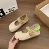 Sapatos Mary Jane Femininos com Aumento de Altura Oculto, Boca Rasa, Verão Nicho Doce Linho Retro Loafers Franceses