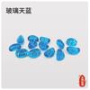 Piedras decorativas para acuarios, paisajismo, acuarios, anacardos azules, cuentas de vidrio, piedra fluorescente, piedra azul, cristal, 1 kg