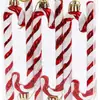 6cm/6 Piezas Decoraciones Navideñas Colgantes Pequeños de Bastón de Caramelo Pequeños Regalos de Navidad