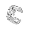 Pulsera Abierta Brillante Simple de Ajo para Mujer Coreana Popular Par de Pulseras de Cuentas Pulseras de Plata Joyería para Mano