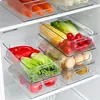 Caja de Almacenamiento Refrigerador Suministro Especial Transfronterizo Juego de 6 Piezas Apilable Transparente Material para Mascotas Caja Organizadora Fabricante Caja al por Mayor