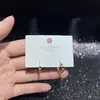 Pendientes Geométricos de Estilo Casual para Mujer Diseño Original Galvanizado Ecológico Aguja de Plata S925 Tienda Compra al por Mayor Accesorios