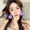 Pendientes de Malla con Flores de Colores Dopamina Estilo Hada Súper para Mujer Únicos Hermosos Pendientes de Botón Estilo Vacaciones en la Costa Adornos para Orejas