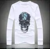 Inverno 2019 gola redonda manga longa tecido de moletom 50/50CVC 21 230g liso OEM fabricantes de camisetas de manga longa