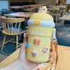 Venta al por mayor de fabricantes de vasos de agua de vidrio, Vasos de agua de vidrio con diseño de dumpling de dibujos animados, Vasos de agua portátiles para estudiantes al aire libre, Vasos de regalo