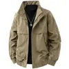 Nova jaqueta casual de gola alta para primavera e outono para homens, casaco da moda coreana tendência, roupa masculina versátil elegante e de corte solto