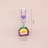 Llavero de Muñeca de Fruta Tridimensional Lindo Colgante de Niña Azuo Colgante de Mochila Escolar de Dibujos Animados para Estudiante Llavero para Mejor Amiga