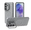 Adecuado para funda de teléfono magnética corrugada Samsung S26, funda de teléfono con soporte anticaídas corrugada Samsung S26