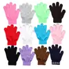 Moda otoño e invierno guantes cálidos para niños explosiones transfronterizas guantes mágicos color liso guantes simples de cinco dedos color mixto venta al por mayor