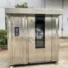 Horno de Pan Tipo Calentamiento Eléctrico Modelo 100, Versión por Computadora Horno Rotatorio de Aire Caliente de 16 Capas y 32 Charolas, Horno Grande Tipo Carrito