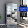 Gabinete de Platos para la Cena del Personal del Restaurante Taquera de Múltiples Puertas y Compartimentos para el Personal Gabinete de Acero Inoxidable para Vasos de Cantina Gabinete de Vajilla Escolar
