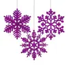 Decoraciones Navideñas de Copo de Nieve Nuevas Transfronterizas de 10 cm Polvo de Plástico Suministros para Decoración de Árbol de Navidad Colgantes