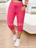 Pantalones Cortos Transfronterizos Europeos y Americanos para Amazon Fashion de Color Sólido Deportivos para Yoga con Cordón y Agujetas Casuales para Mujer