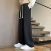 Calça Gypsophila Marca Tendência Streetwear Estiloso Masculina Verão Plissada Design de Calça Paraquedas Hip-Hop Casual Solta Longa