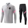Uniformes de Treino de Futebol de Manga Longa Estampados Masculinos de Outono e Inverno Uniformes de Jogo Barcelona Juventus Traje Uniformes de Futebol Fãs Secagem Rápida