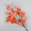 Folhas Artificiais de Dinheiro com Haste Reta, Flores Artificiais para Casamento e Decoração de Casa, Plantas Artificiais, Folhas Artificiais de Maçã, Folhagem Artificial
