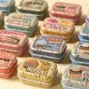 Caja de Dulces Galleta Linda Mini Caja de Almacenamiento de Lata Portátil Caja de Lata de Almacenamiento con Tapa Pinza para el Cabello Pendiente Caja Pequeña de Medicamentos